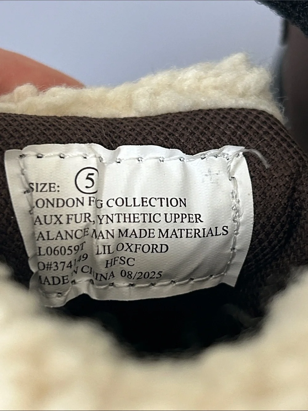 London Fog Collection Kids Brown Oxford Cold-Weather Snow Boots Sz 5 and 10